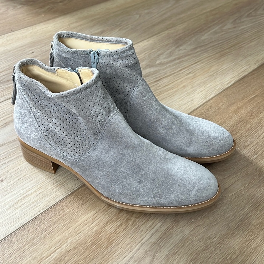 Paul Green Grey Suede Booties NEW